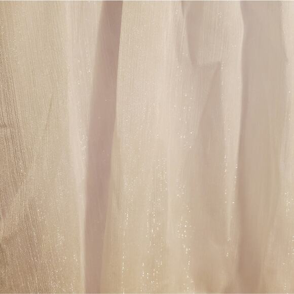 Lucy in the Sky Beautiful Sparkling White Mini Dress Open back with tie bow Sz S - Picture 4 of 7